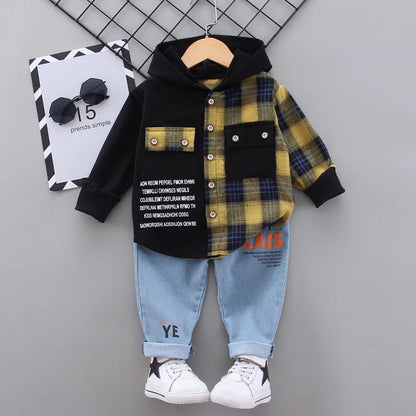 New Kids Clothes Baby Boys Costume Letter Tracksuit Tops Pants