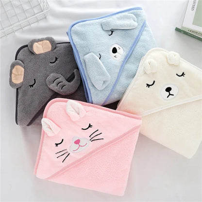 Toddler Baby Hooded Towels Newborn Kids Bathrobe Super Soft Bath