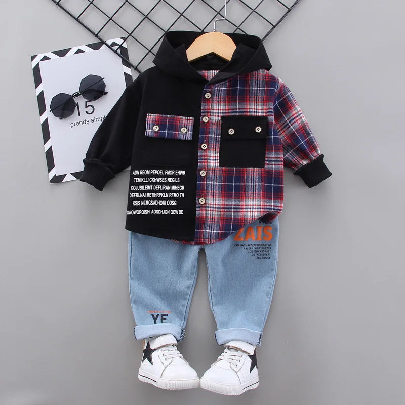 New Kids Clothes Baby Boys Costume Letter Tracksuit Tops Pants