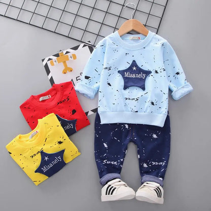 Kids Clothes Baby Boys Costume Star camouflage Tracksuit Tops Pants 2PCS