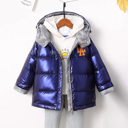 Children New Fashion Winter Jacket For Girls Warm Hooded Coat 90% Duck Down