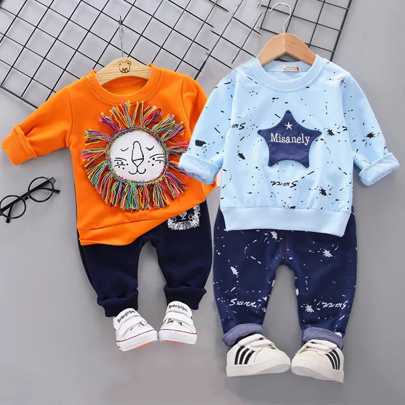 Kids Clothes Baby Boys Costume Star camouflage Tracksuit Tops Pants 2PCS