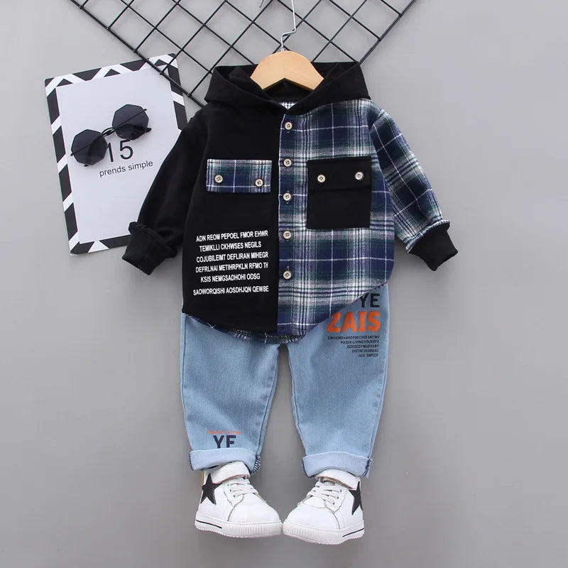 New Kids Clothes Baby Boys Costume Letter Tracksuit Tops Pants