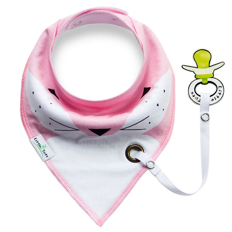 Saliva Towel Baberos Bebes Baby Bibs & Anti-drop Rope Super Absorbent