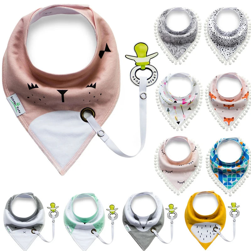 Saliva Towel Baberos Bebes Baby Bibs & Anti-drop Rope Super Absorbent