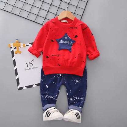 Kids Clothes Baby Boys Costume Star camouflage Tracksuit Tops Pants 2PCS