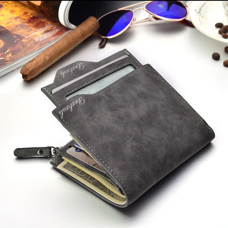 Wallet Men Soft Leather wallet with removable card slots multifunction men wallet purse male clutch top quality !