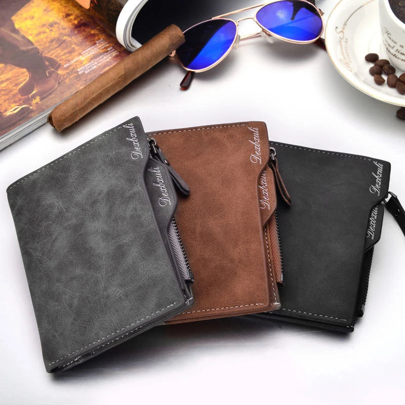 Wallet Men Soft Leather wallet with removable card slots multifunction men wallet purse male clutch top quality !