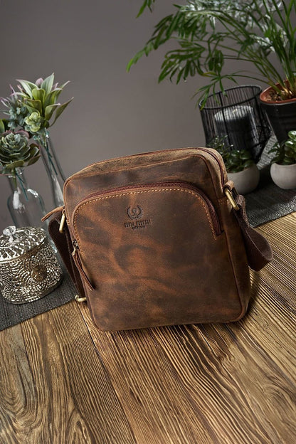 Natural leather bag Galanter